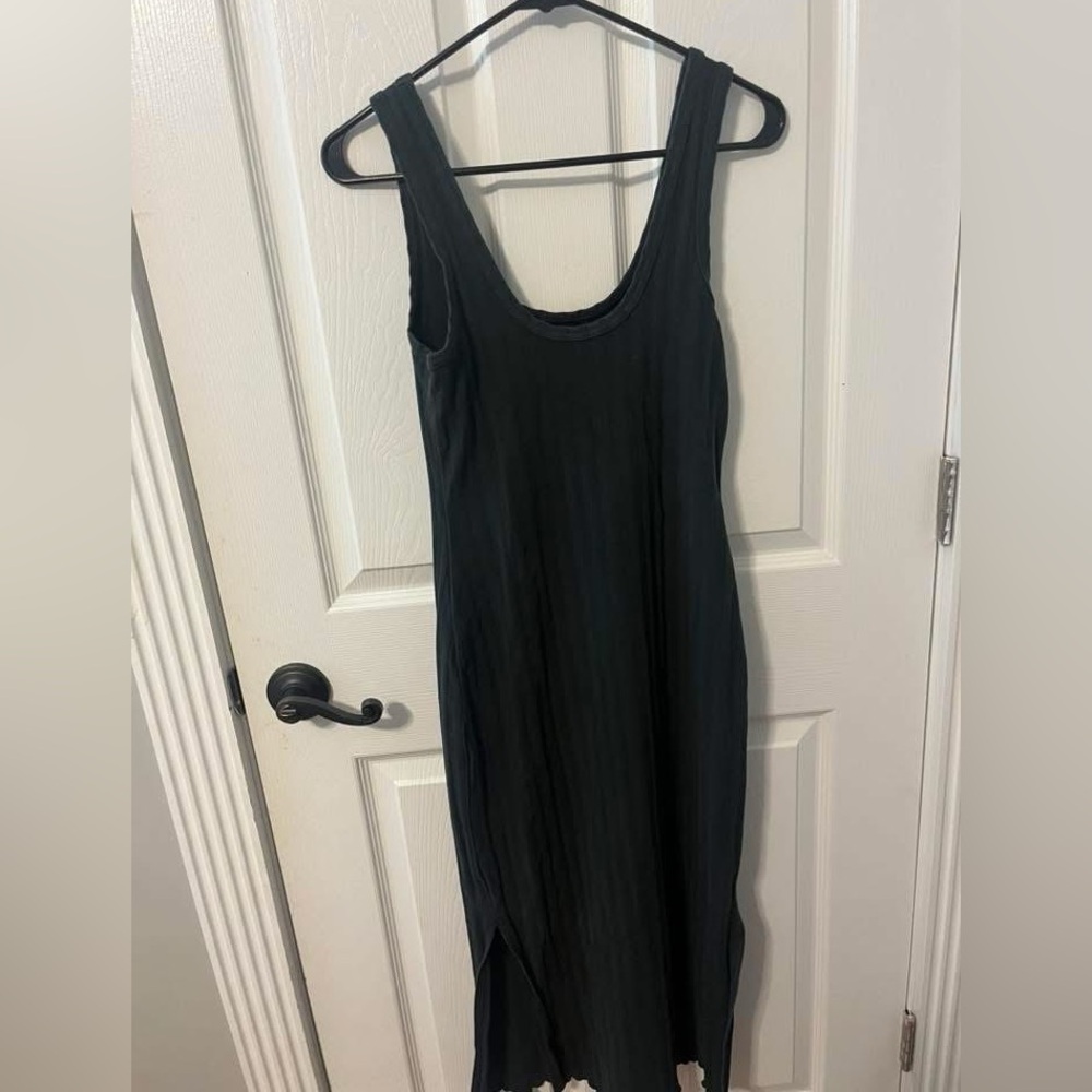 Aerie Black Sheath Midi Dress